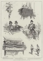 Bocetos en el funeral del General Grant, en Nueva York